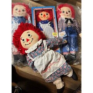 3 Raggedy Anne and 1 Raggedy Andy vintage